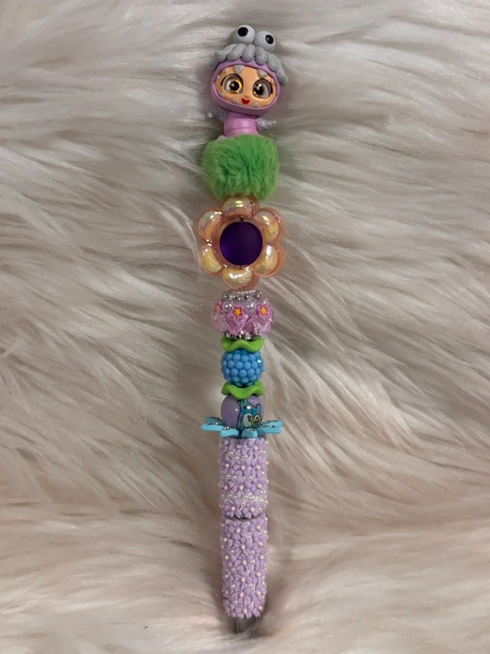Disney Doorables Boo Beaded Pen Handcrafted